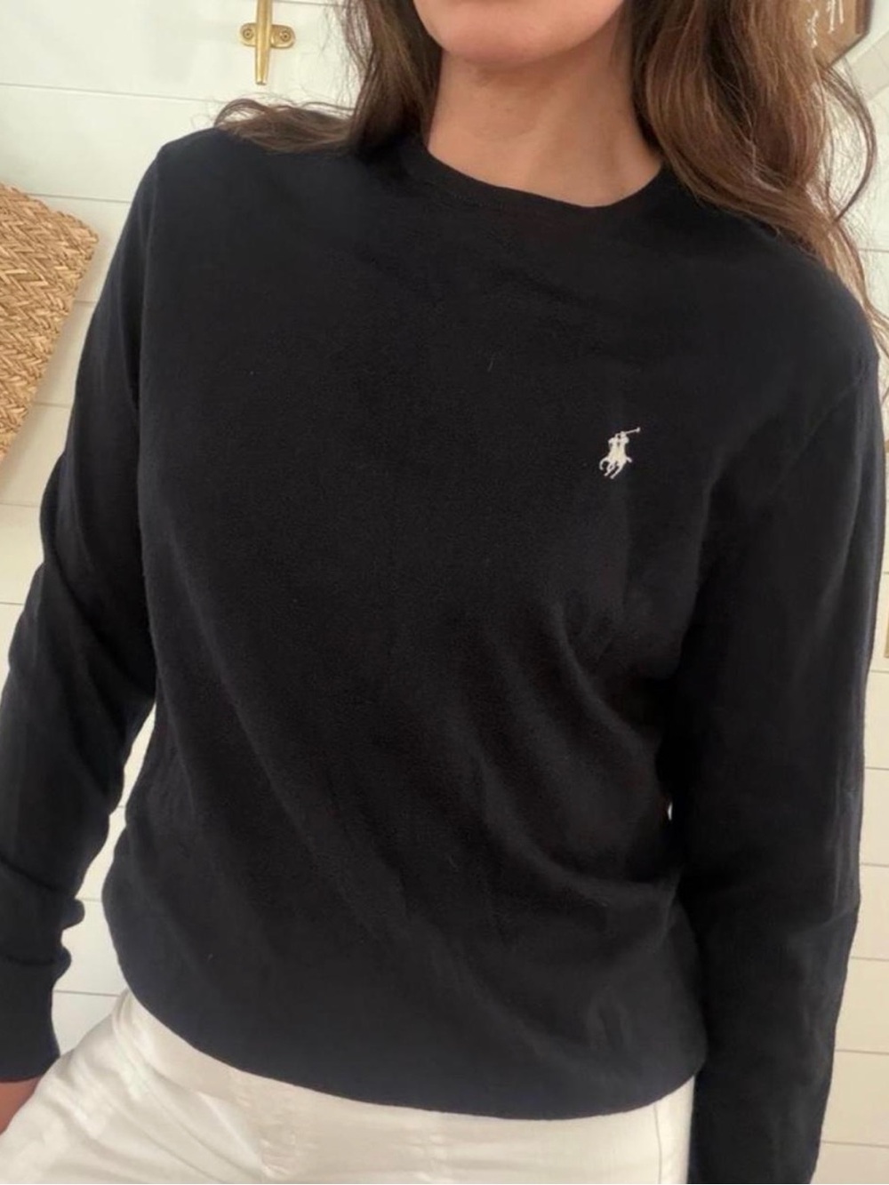 Polo Ralph Lauren Black Cashmere Blend Crewneck Sweater | Men's L